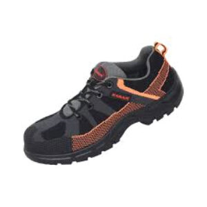 Flytex Grey & Orange Sporty Safety Lace-up
